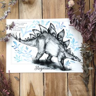 Stegosaurus "Science & Aquarelle"