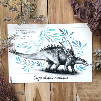 Gigantspinosaurus "Science & Aquarelle"
